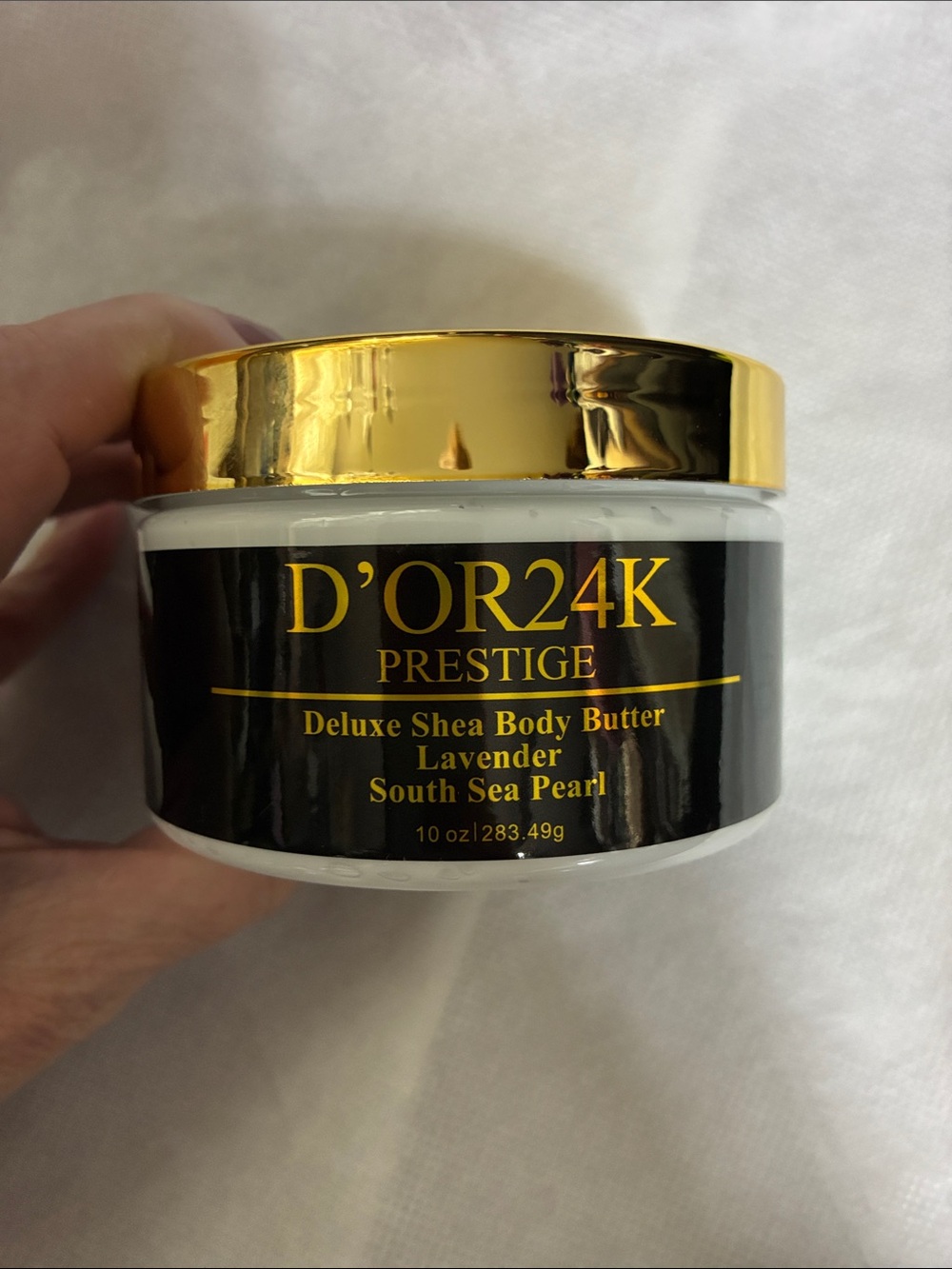 D'OR24K Prestige Deluxe Shea Body Butter — Gold/Black